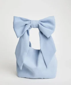 Best Six Stories Bow Detail Crepe Pouch Bag
