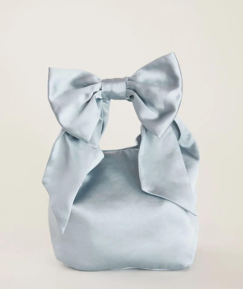 Outlet Six Stories Bow Detail Satin Pouch Bag