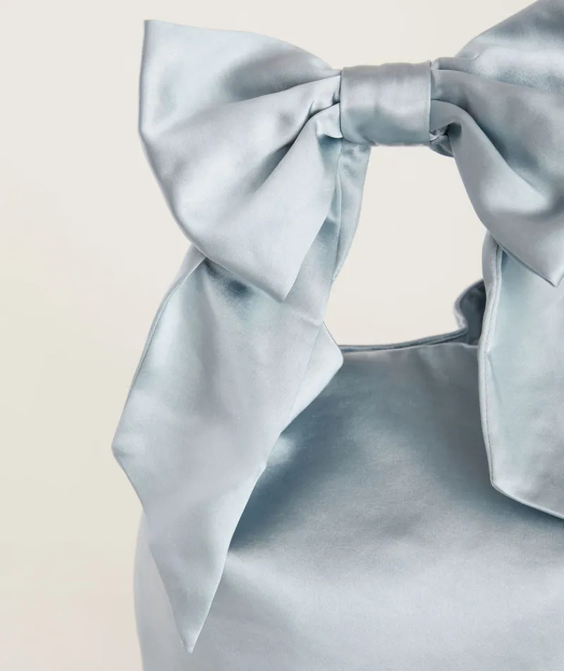 Outlet Six Stories Bow Detail Satin Pouch Bag