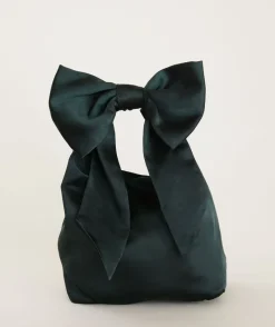 Outlet Six Stories Bow Detail Satin Pouch Bag