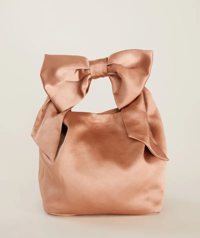 Outlet Six Stories Bow Detail Satin Pouch Bag