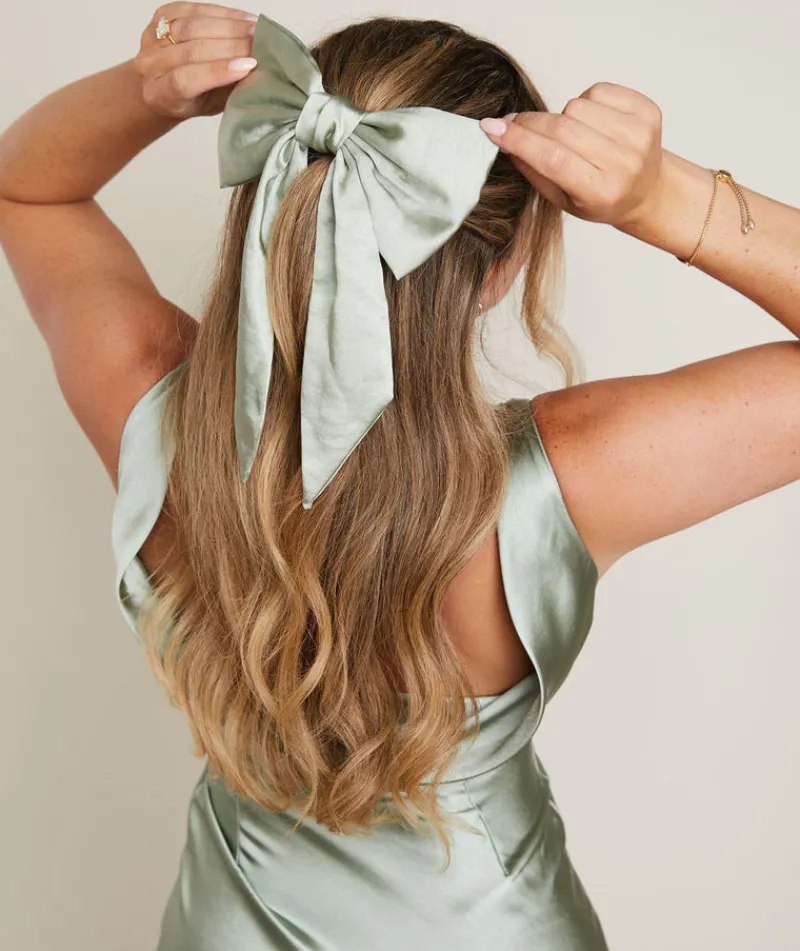 Six Stories Bow Satin Hair Clip