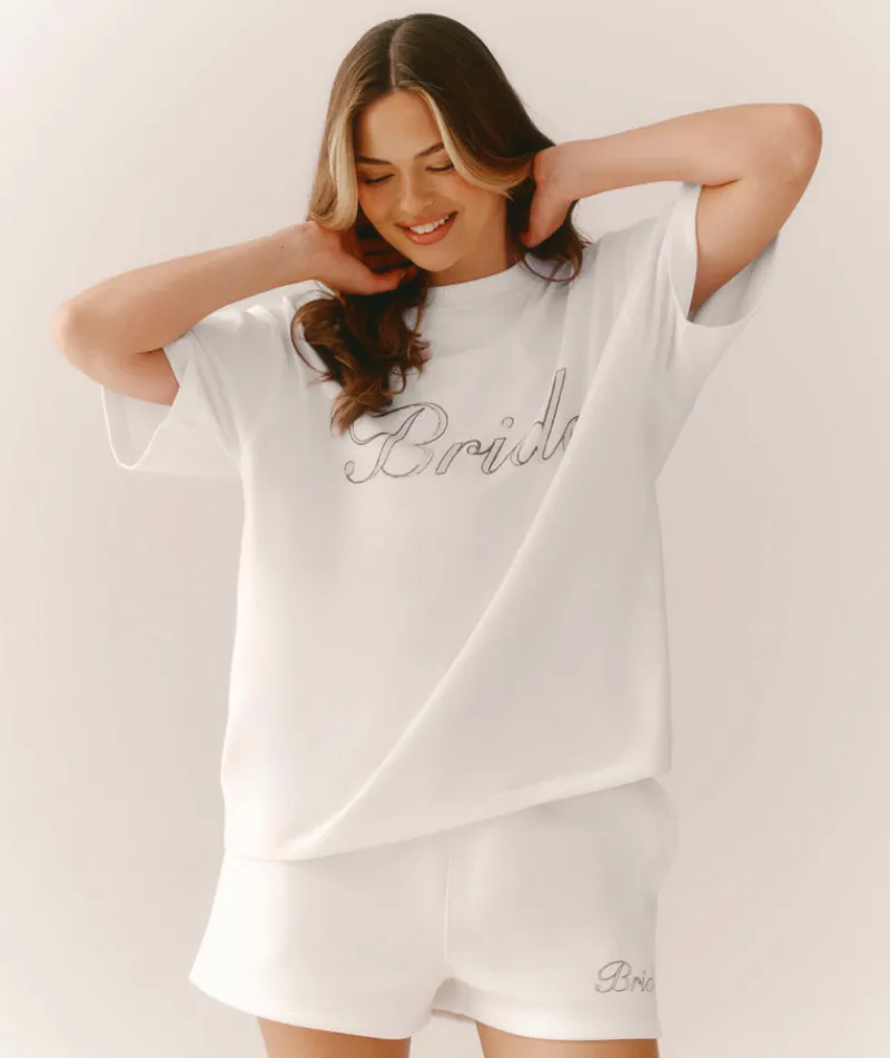 Hot Six Stories Bride Graphic Tee - White
