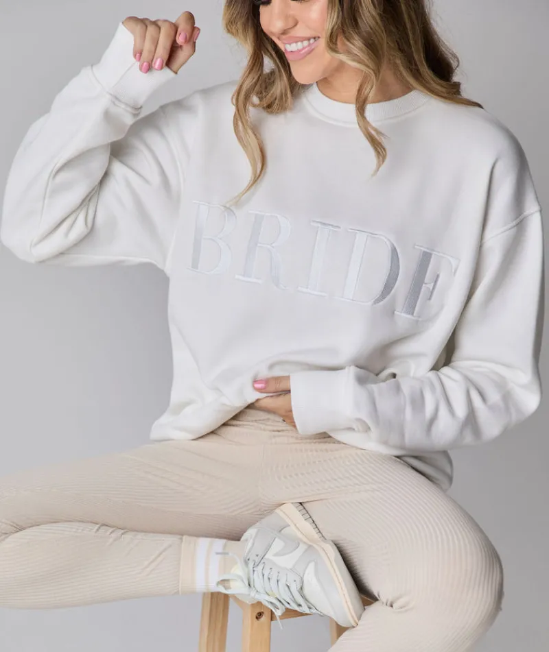 Hot Six Stories Bride Statement Sweatshirt - White
