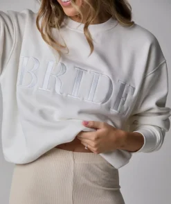 Hot Six Stories Bride Statement Sweatshirt - White