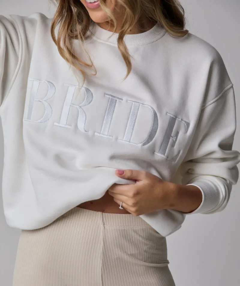 Hot Six Stories Bride Statement Sweatshirt - White