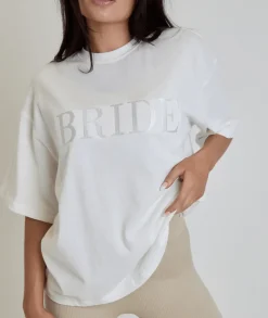 Clearance Six Stories Bride Statement Tee - All White