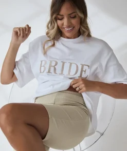 New Six Stories Bride Statement Tee - White