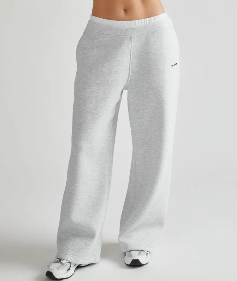 Online Six Stories Double Waistband Joggers - Grey Marl