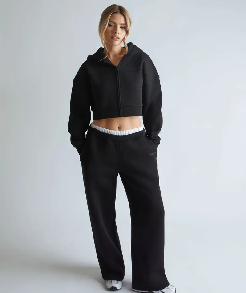 Online Six Stories Double Waistband Joggers - Black