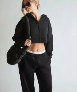 Online Six Stories Double Waistband Joggers - Black