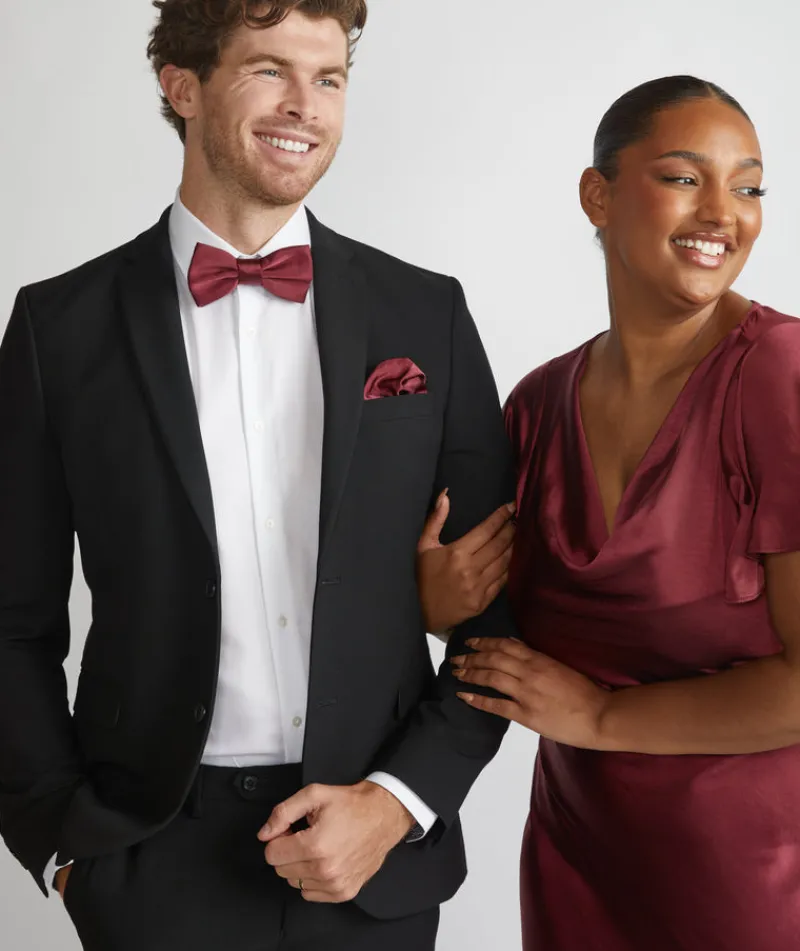 Best Six Stories Men's Satin Bow Tie