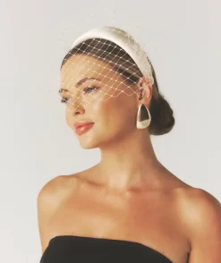 Best Six Stories Mesh Overlay Satin Fascinator - Lemon