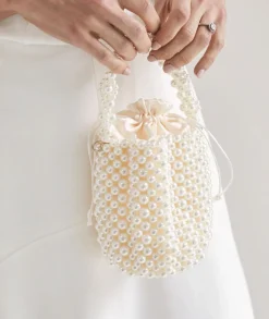 Outlet Six Stories Pearl Bucket Bag - Gold