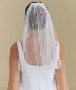 New Six Stories Pearl Tulle Veil