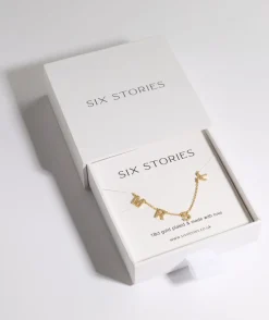 Online Six Stories Personalised Mrs Necklace - Gold