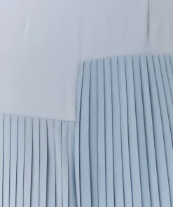 Clearance Six Stories Pleated Cap Sleeve Maxi Dress - Blue