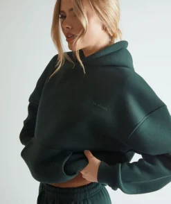 Discount Six Stories Relaxed Hoodie - Forest Green