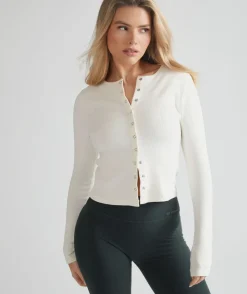 Best Six Stories Ribbed Cardigan - Buttermilk