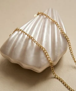 Clearance Six Stories Shell Clutch Bag - Ivory