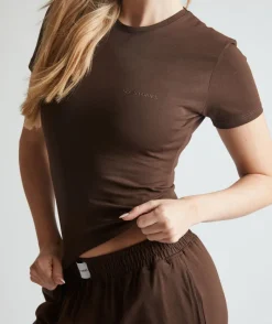Discount Six Stories Soft Short Sleeve Tee - Espresso