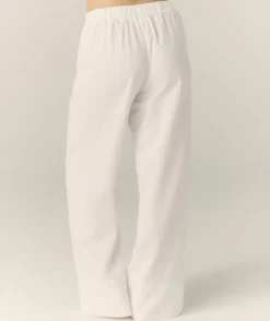 Clearance Six Stories Textured Trim Pyjama Trousers - White