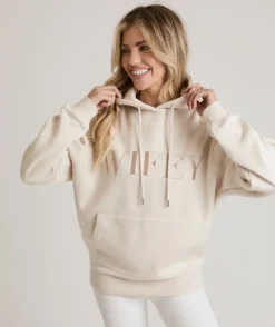 Discount Six Stories Wifey Hoodie - Champagne