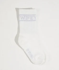 New Six Stories Wifey Socks - Silver