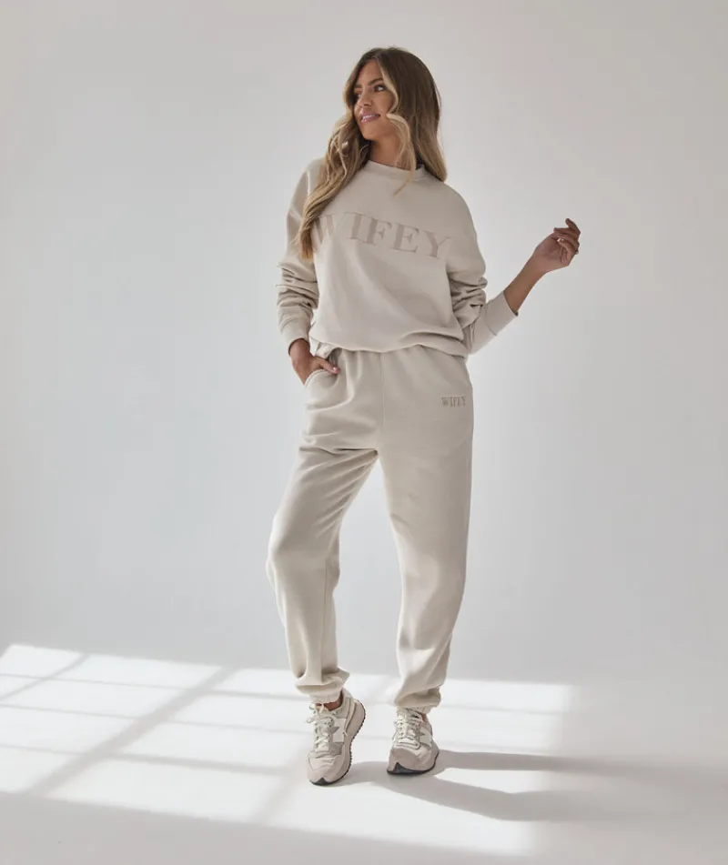 Online Six Stories Wifey Statement Sweatshirt - Champagne