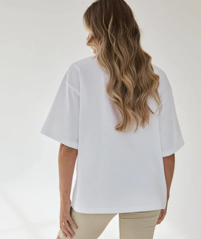 Clearance Six Stories Wifey Statement Tee - White