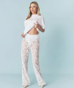 Discount Six Stories Wifey Wants a Spritz Beaded Tee - White
