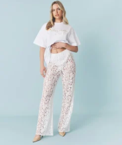 Discount Six Stories Wifey Wants a Spritz Beaded Tee - White